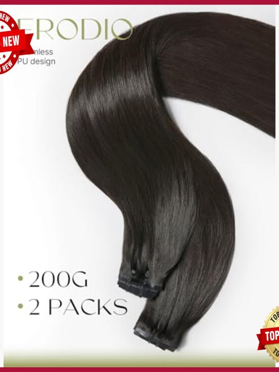 14-Piece Clip-In Human Hair Extensions, 200g Straight Heat-Resistant 14-Piece Clip-In Human Hair Extensions, 200g Straight Heat  main image 3